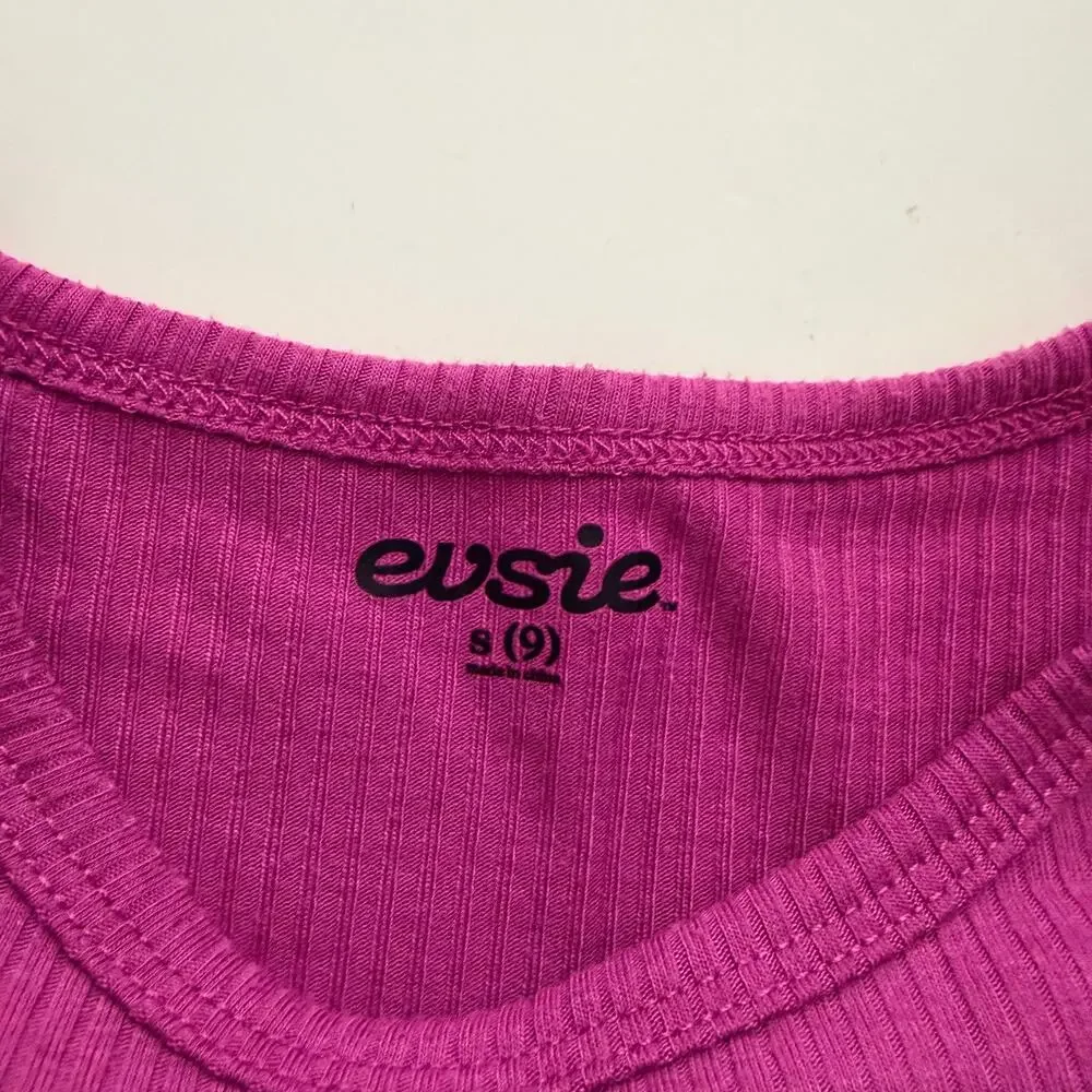 Maurice’s Evsie Pink Ribbed Sunflower Long Sleeve Top